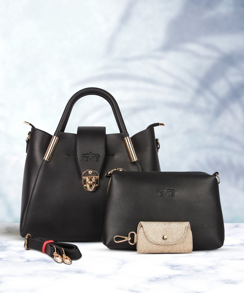 Buy Nevis Women Black Hand-held Bag Black Online @ Best Price in India |  Flipkart.com