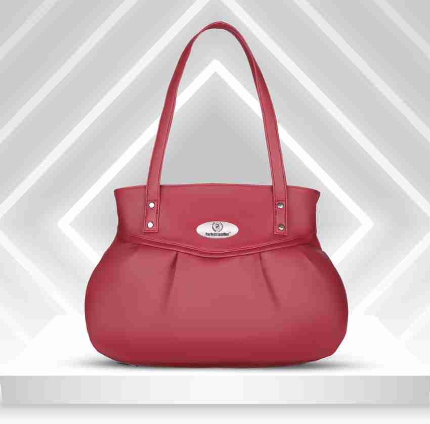 Buy perfect leather Women Maroon Handbag Maroon Online Best Price in India Flipkart