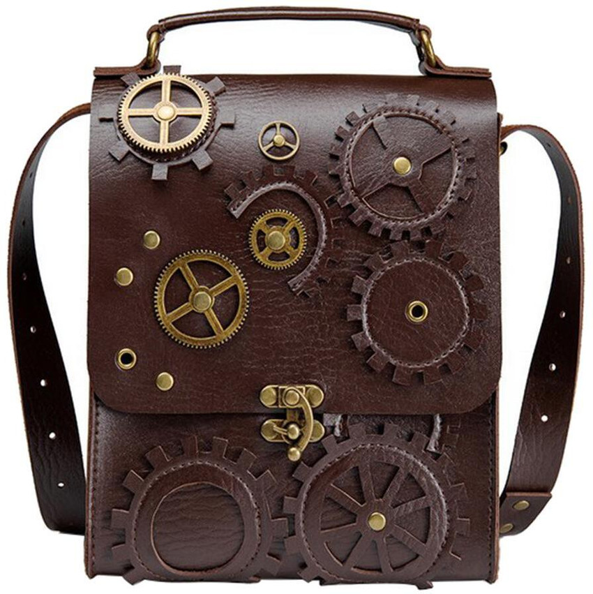 Steampunk shoulder bag sales