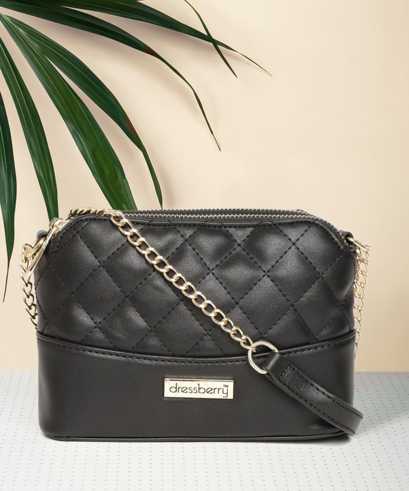 Buy Dressberry Women Black Sling Bag Black Online @ Best Price in India