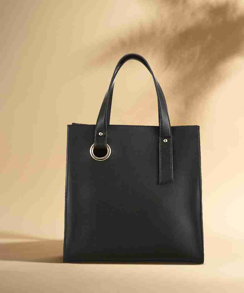 Buy MINISO Women Black Tote Black Online @ Best Price in India