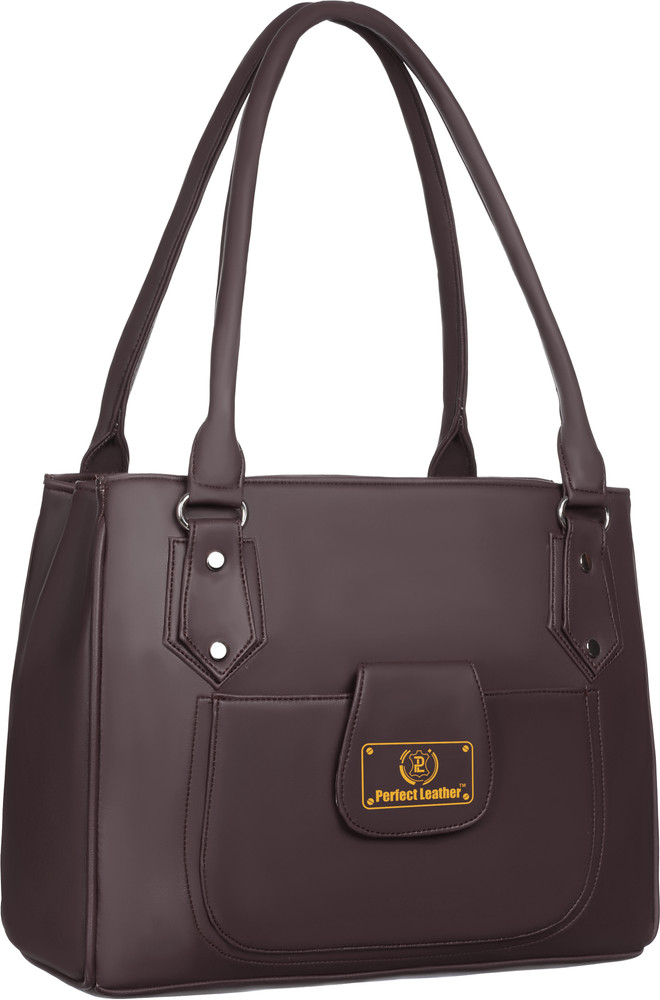 Buy perfect leather Women Brown Shoulder Bag Brown Online Best Price in India Flipkart