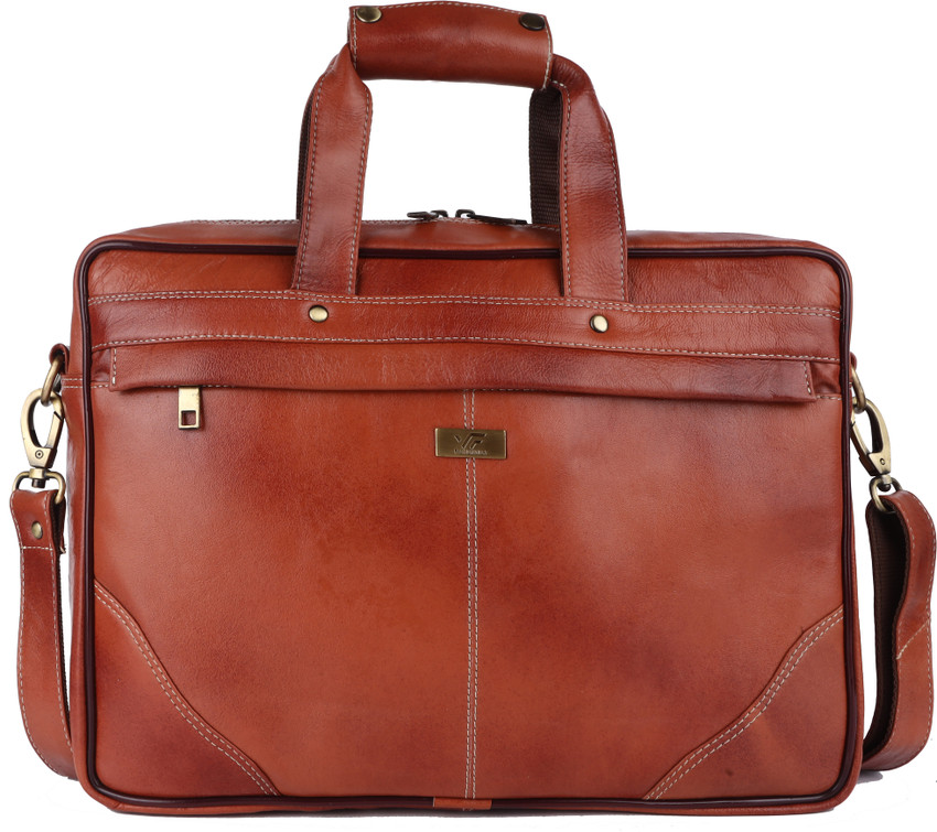 Genuine leather office bags clearance