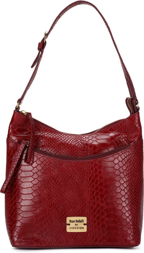 Hidesign Handbags : Buy Hidesign Maroon Hobo Bag Online