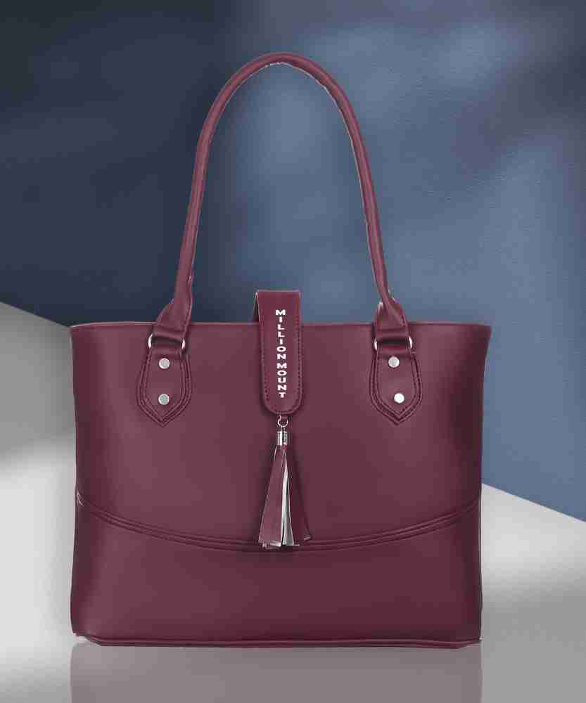 Buy MILLION MOUNT Women Maroon Shoulder Bag Maroon Online Best Price in India Flipkart