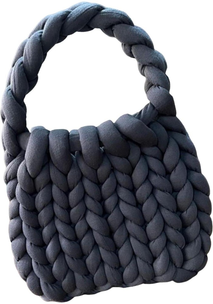 Lyla Women Crochet Bag Handbag Tote Bag Lady Underarm Bag  for Summer Work Outdoor bla Shoulder Bag - Shoulder Bag