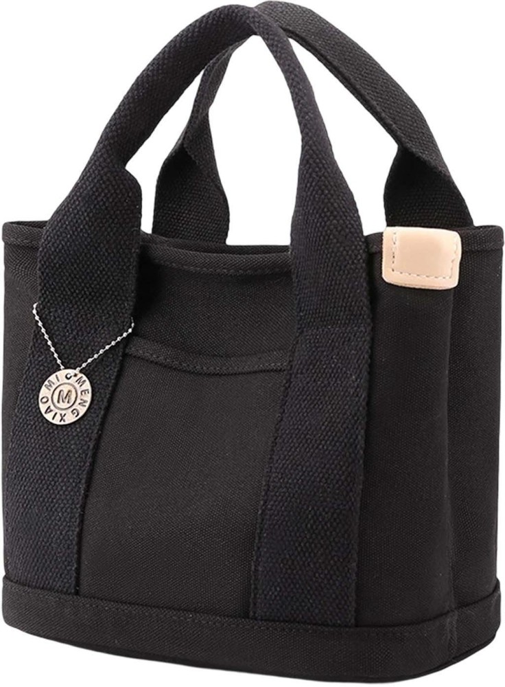 Lyla Women Canvas Travel Tote Bag Casual Handbag Top Handle  Bag with Compartments Bla Shoulder Bag - Shoulder Bag