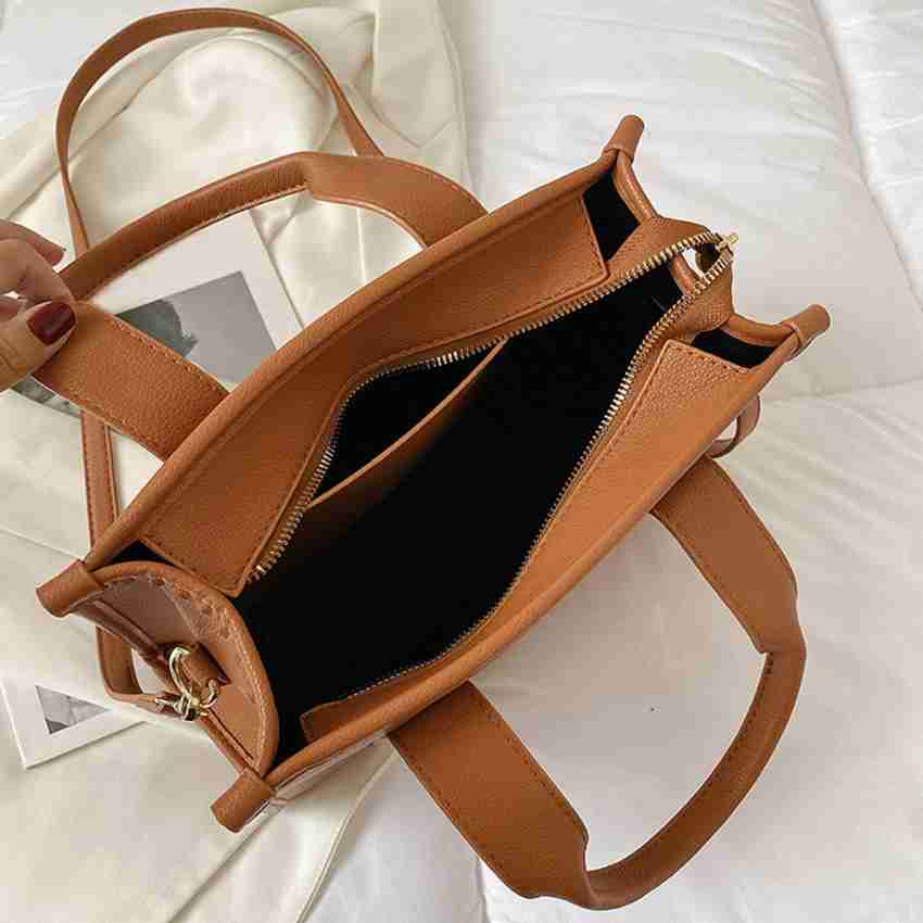 Leather Handles Shoulder Bag, Leather Strap Bag Shoulder