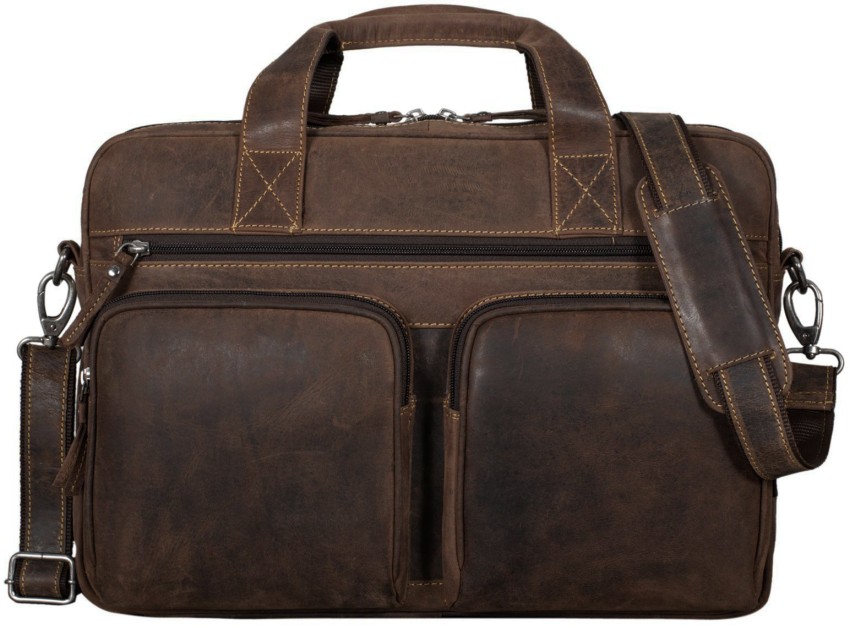 Leather Men's Satchel Laptop Bag - Vintage Leather Satchel
