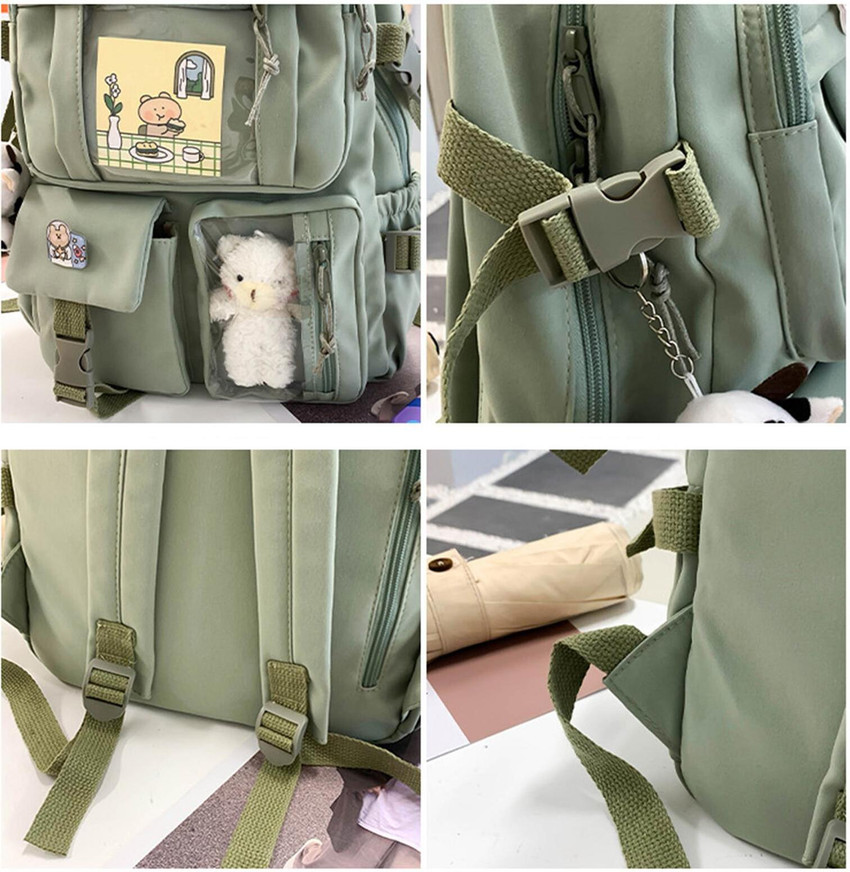 Flipkart Lyla Women Backpack School Bag Laptop Side Pockets Girls Teenager Gift green Shoulder Bag Shoulder Bag