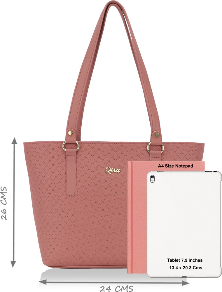 Buy Qisa By Lavie Women Pink Tote D.Pink Online Best Price in