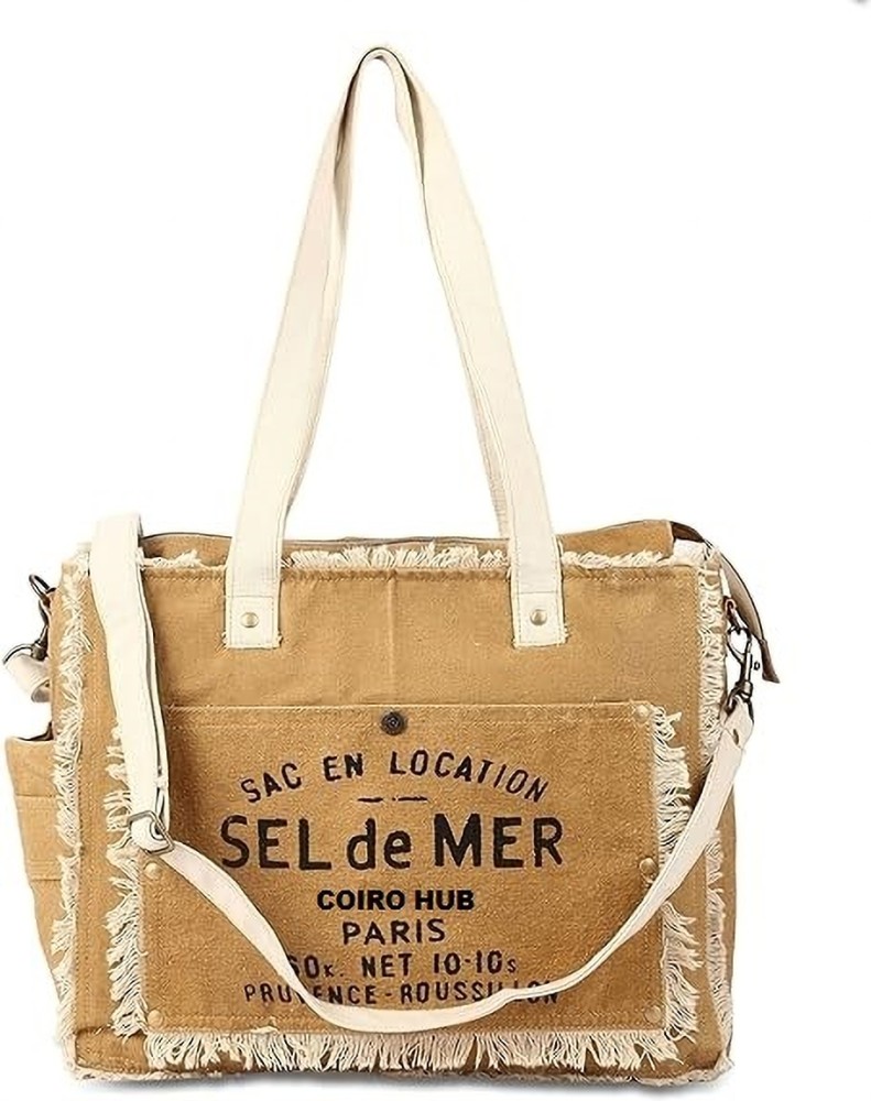 Canvas Tote Bag With Removable Shoulder Strap