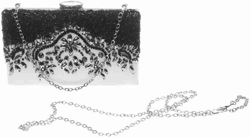 White sequin clutch bag on sale