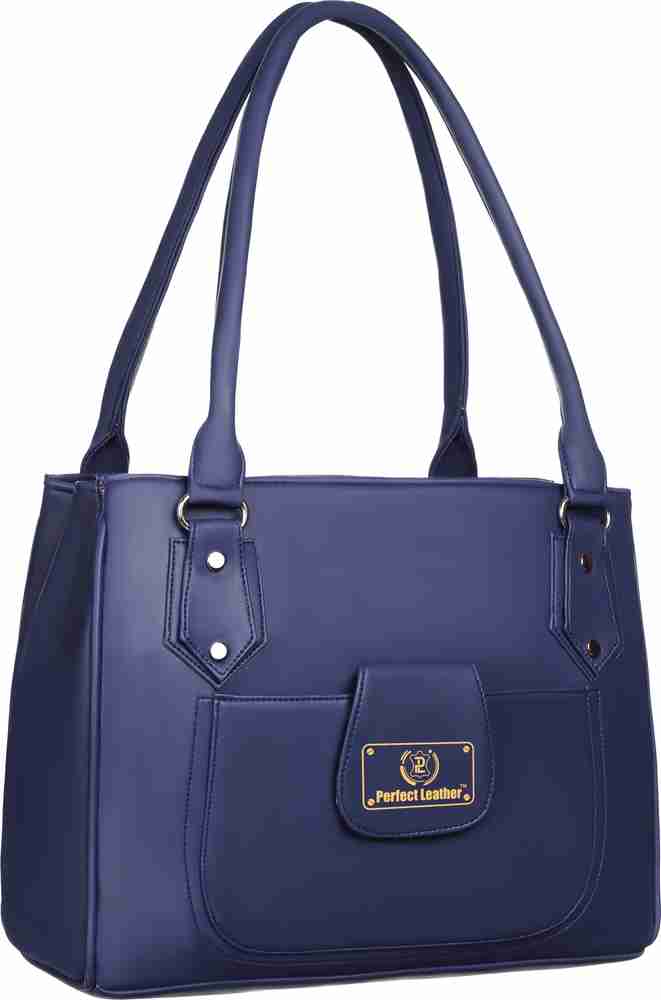 perfect leather Women Blue Shoulder Bag