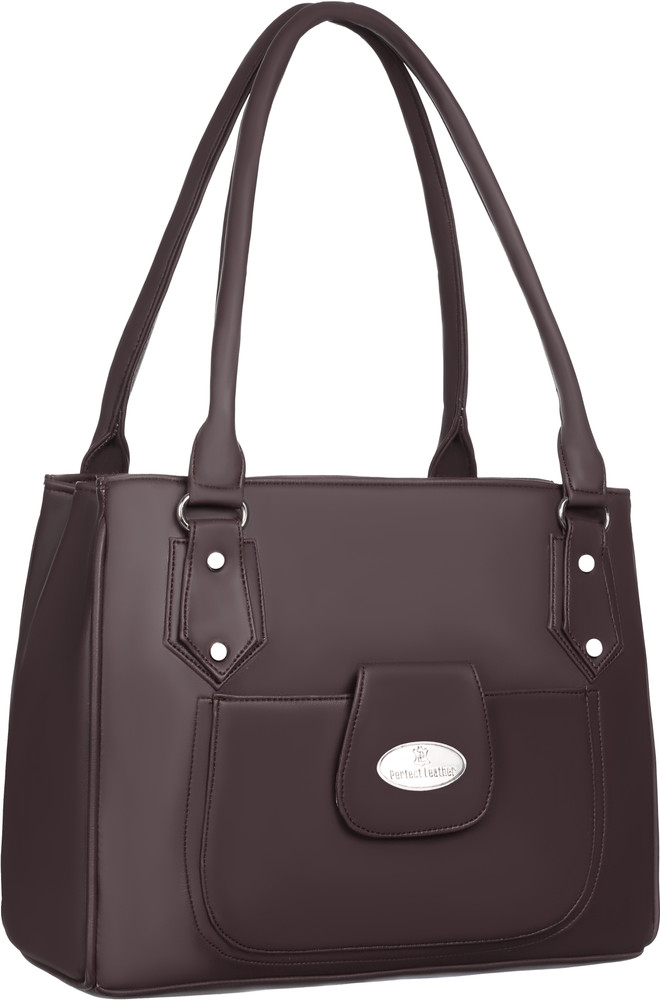 Buy perfect leather Women Brown Shoulder Bag Brown Online Best Price in India Flipkart