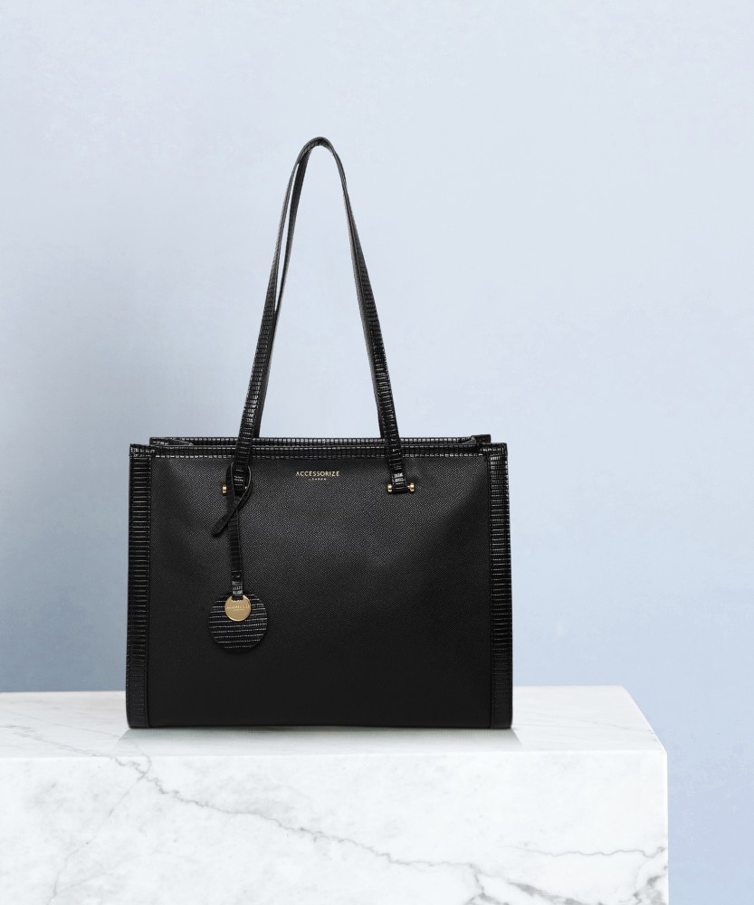 Accessorize black 2024 tote bag