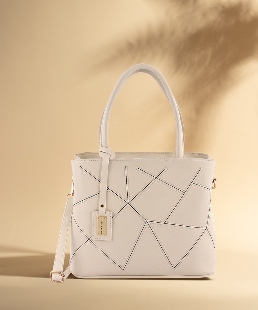 Mark Keith Women White Shoulder Bag