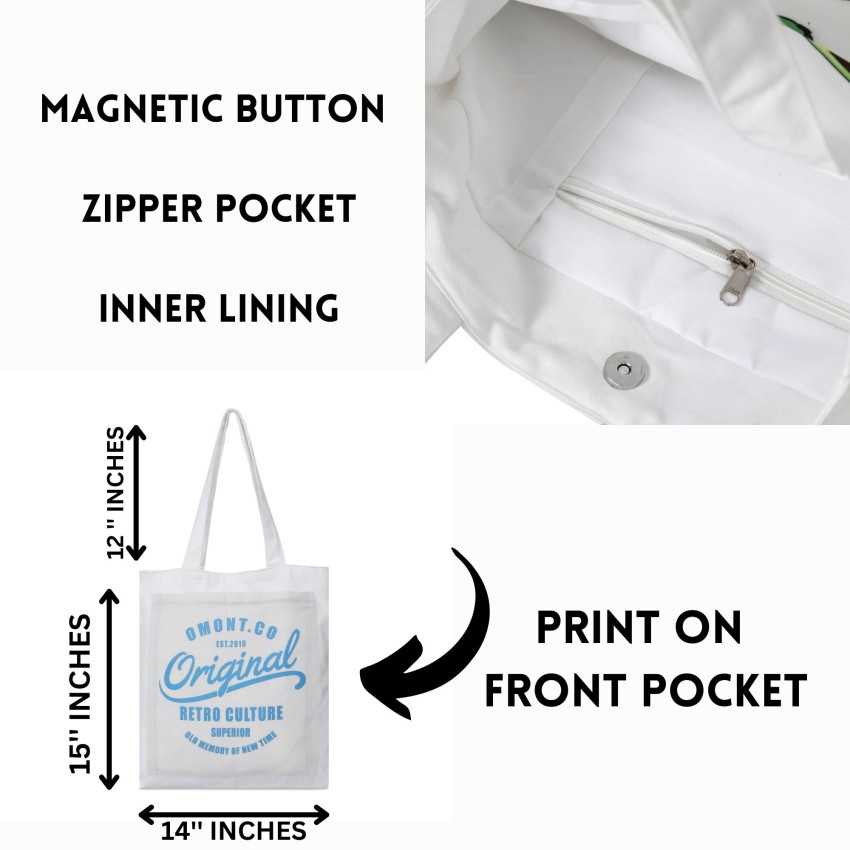 TSANTA Printed Canvas Tote Bag | Printed handbag for women | College Bag |  Reusable shopping bag