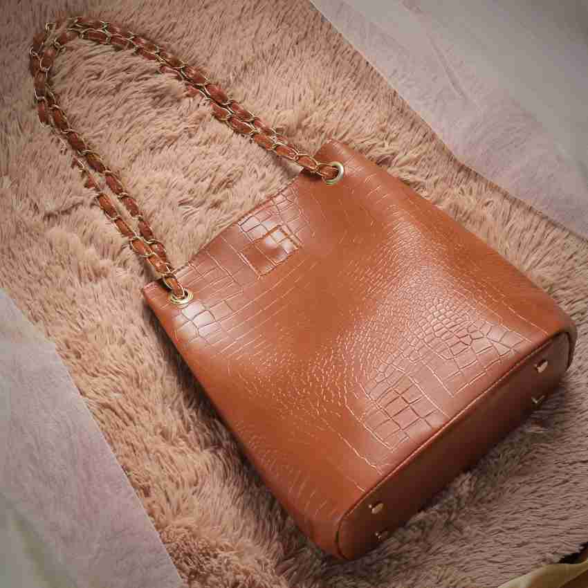 Jh Women Tan Shoulder Bag