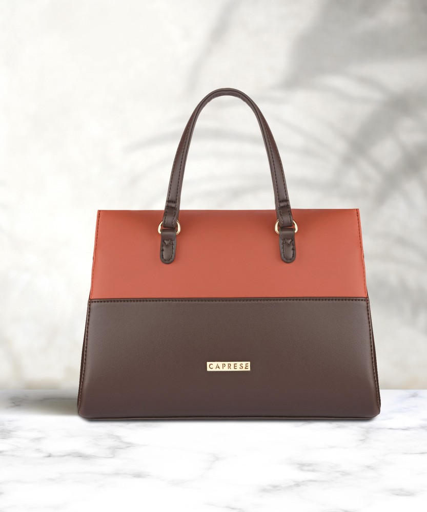 Buy Caprese Women Brown Tote Mud Peach Choco Online Best Price