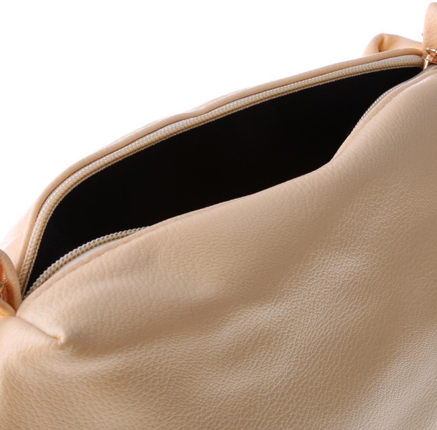 Leather Crossbody Bag Beige Leather Shoulder Bag Women's 