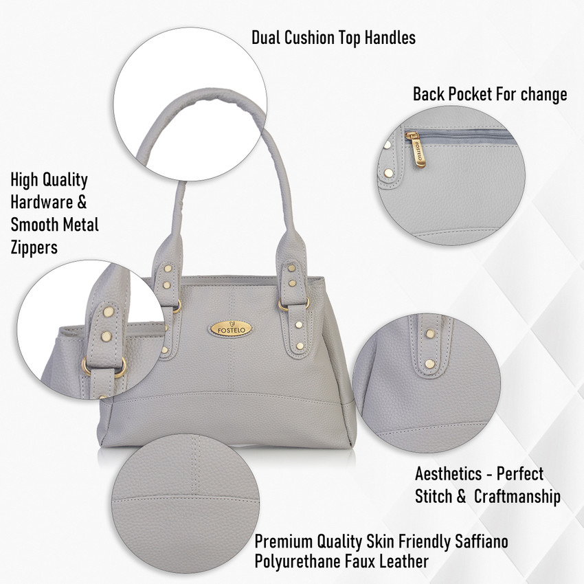 Buy FOSTELO Women Grey Shoulder Bag Grey Online Best Price in India Flipkart