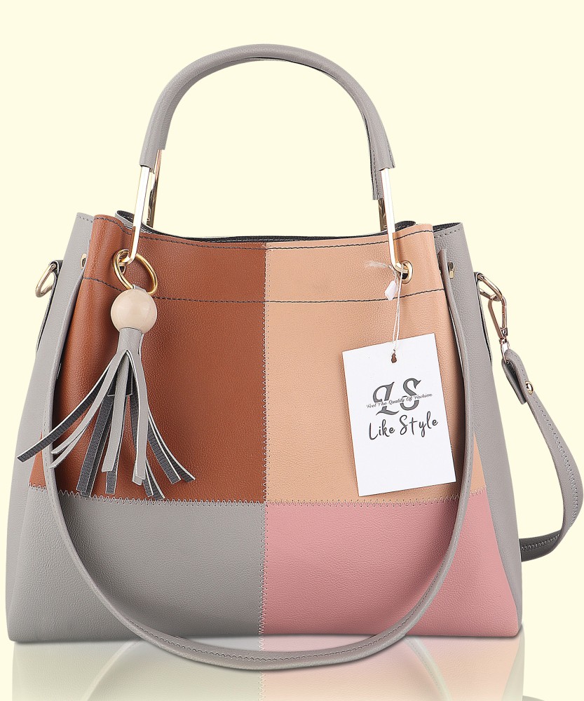 Buy LIKE STYLE Women Grey Handbag Light Grey Online Best Price