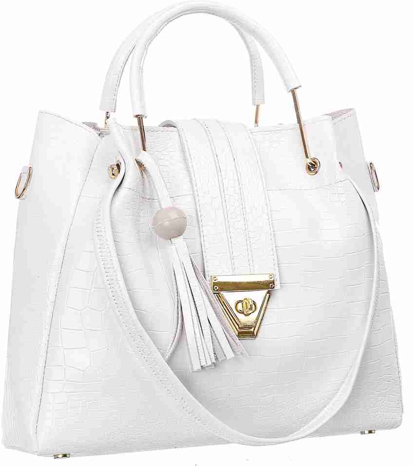 White hand on sale purse