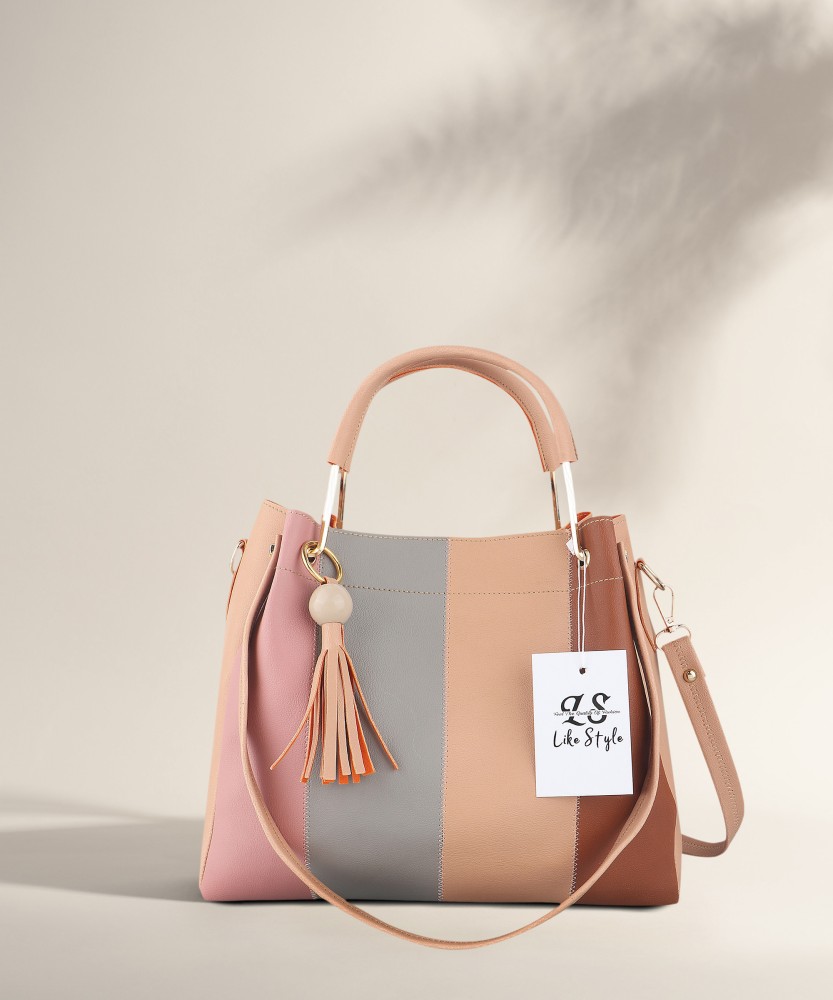 LIKE STYLE Women Beige Handbag