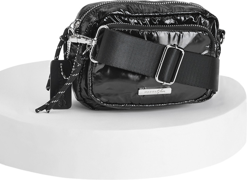 Forever Glam By Pantaloons Black Sling Bag Black Cross Body Bag BLACK Price in India Flipkart