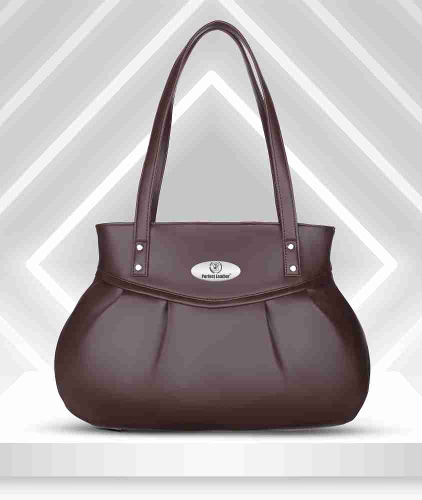 Buy perfect leather Women Brown Shoulder Bag Brown Online @ Best Price in  India
