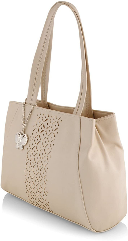 Buy Butterflies Women Beige Shoulder Bag Cream Online Best Price
