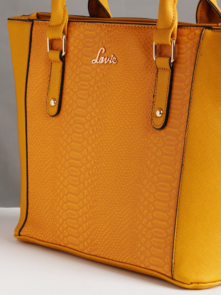 Buy LAVIE Women Yellow Tote OCHER Online Best Price in India