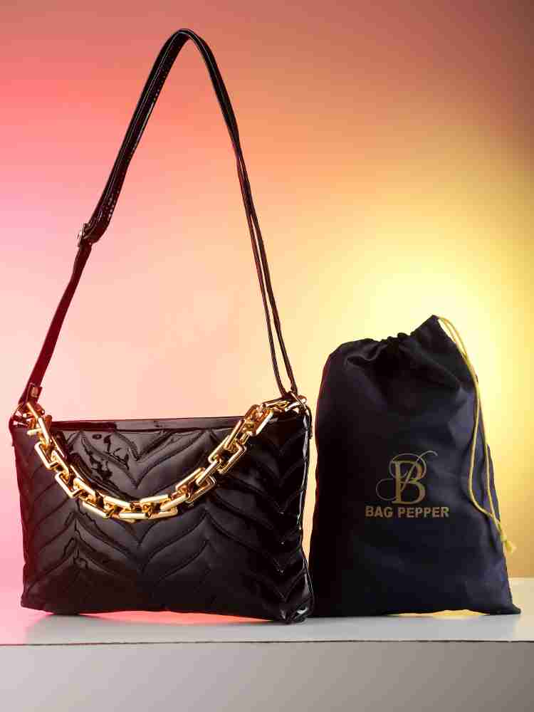 Buy Bag Pepper Women Black Shoulder Bag Black Online @ Best Price