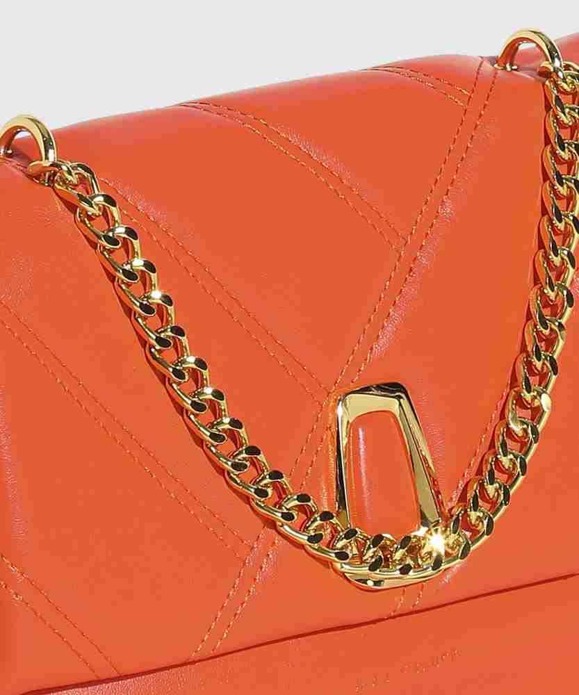 Orange chain bag sale