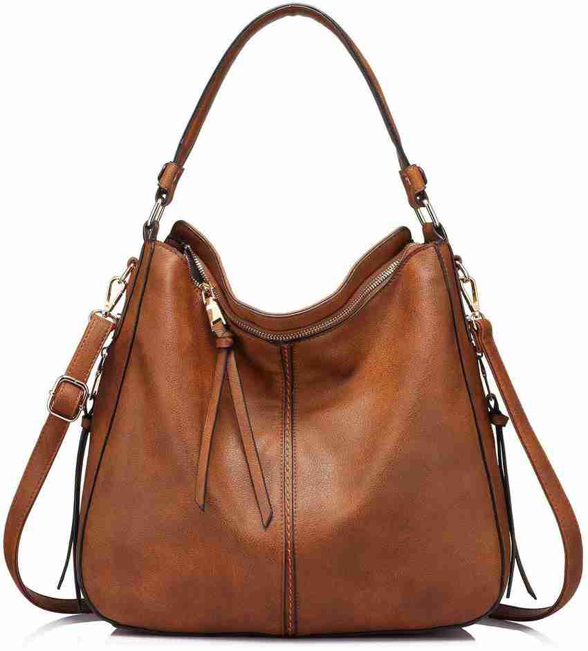 CITRODA Brown Shoulder Bag Faux Leather Handbags Hobo Bag Purse with Long Strap Travel Hand Bag Brown Price in India Flipkart
