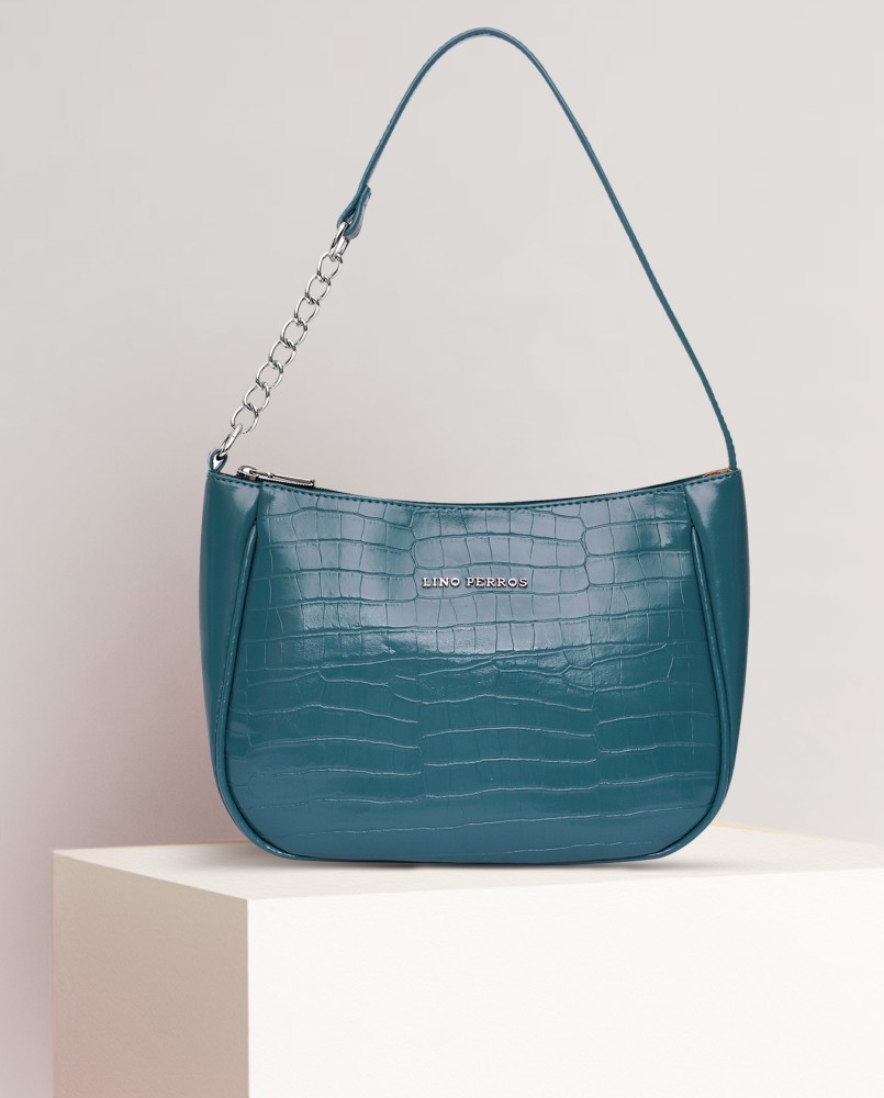 Buy LINO PERROS Women Green Shoulder Bag TEAL Online Best Price