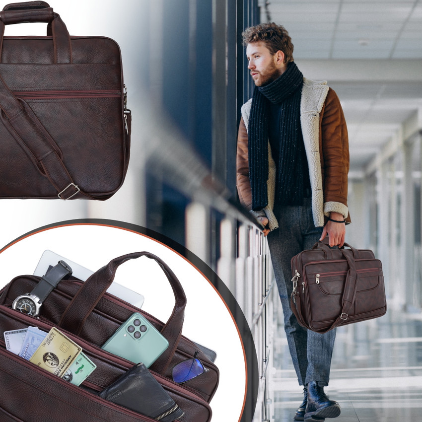 Waterproof leather messenger bag deals