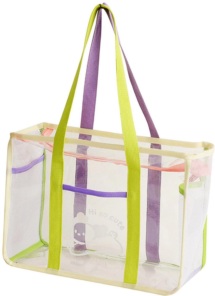 Flipkart Lyla Transparent Bag Girls Clear Tote Bags with Handles for Street Hiking Bathing Vio Shoulder Bag Shoulder Bag