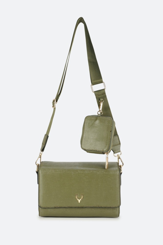 allen solly green sling bag