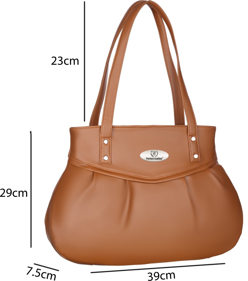 Buy perfect leather Women Tan Shoulder Bag Tan Online  Best Price in India   Flipkartcom