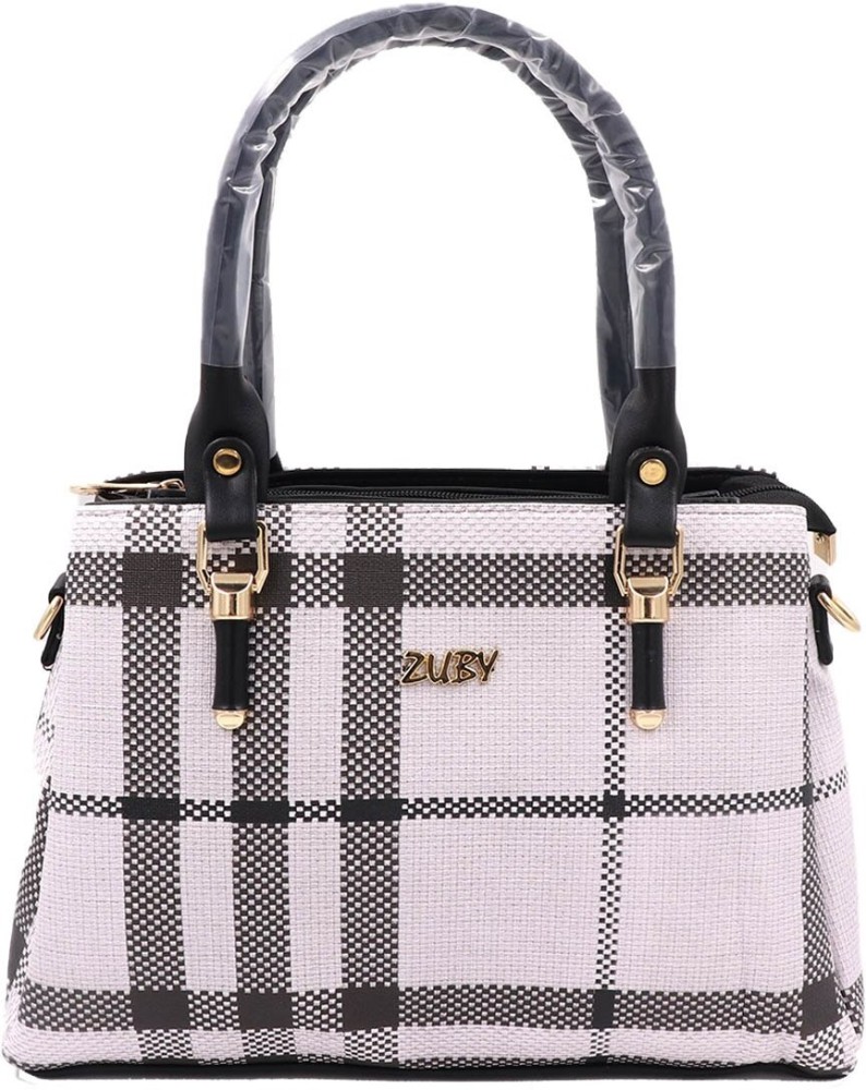 Buy SHRESHTHU CREATION Women White Handbag WHITE CHECKS Online Best Price in India Flipkart