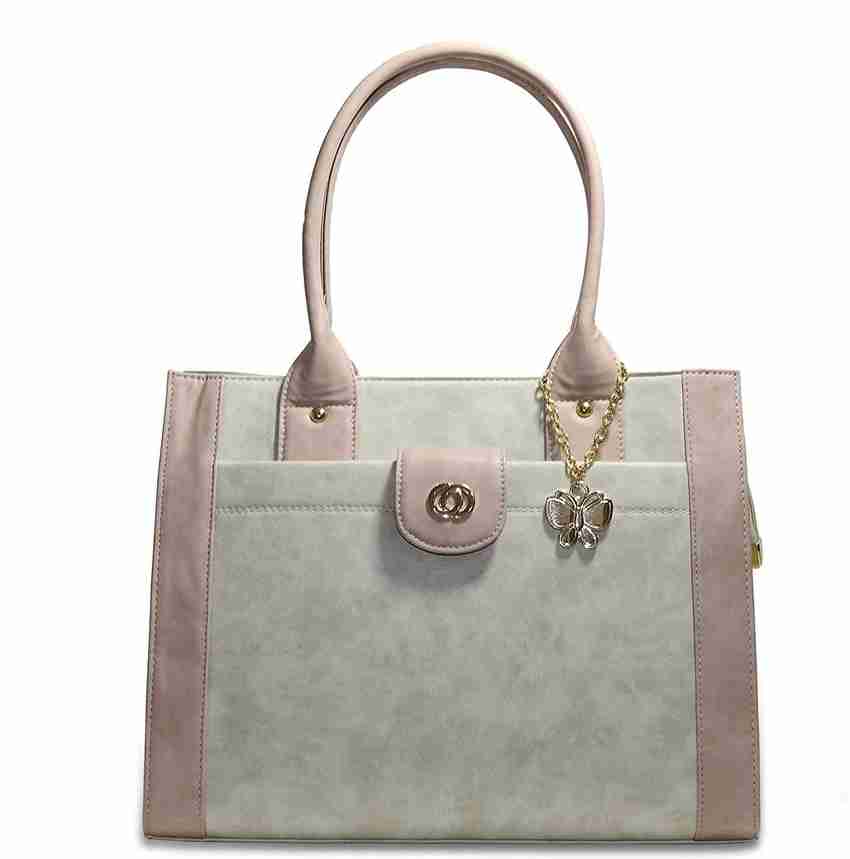 Buy Butterflies Women Grey Pink Handbag Cream Peach Online