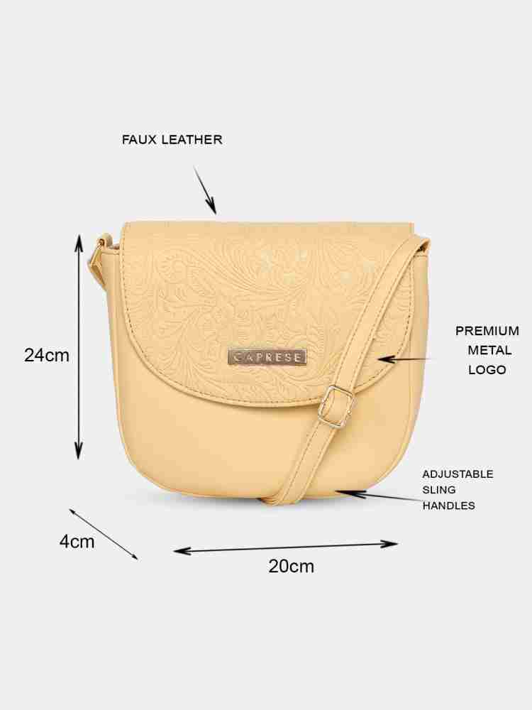 Buy Caprese Women Yellow Sling Bag MELLOW YELLOW Online Best