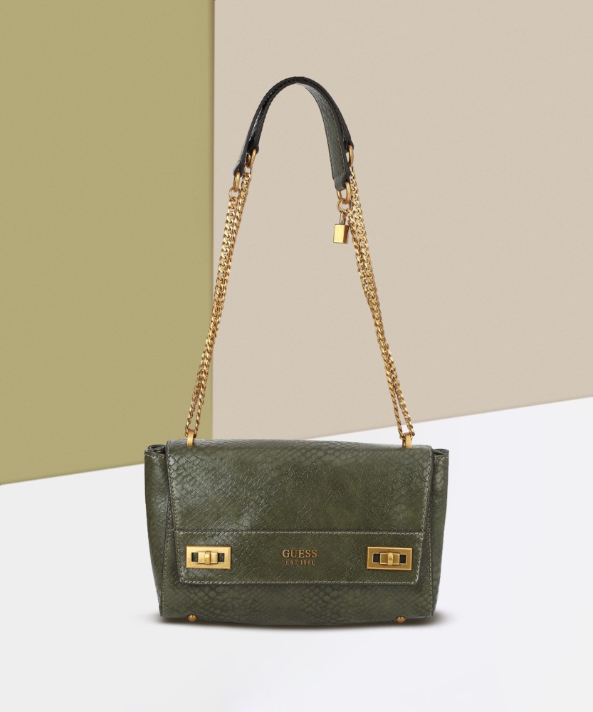 Buy GUESS Women Green Shoulder Bag OLIVE Online Best Price in India Flipkart