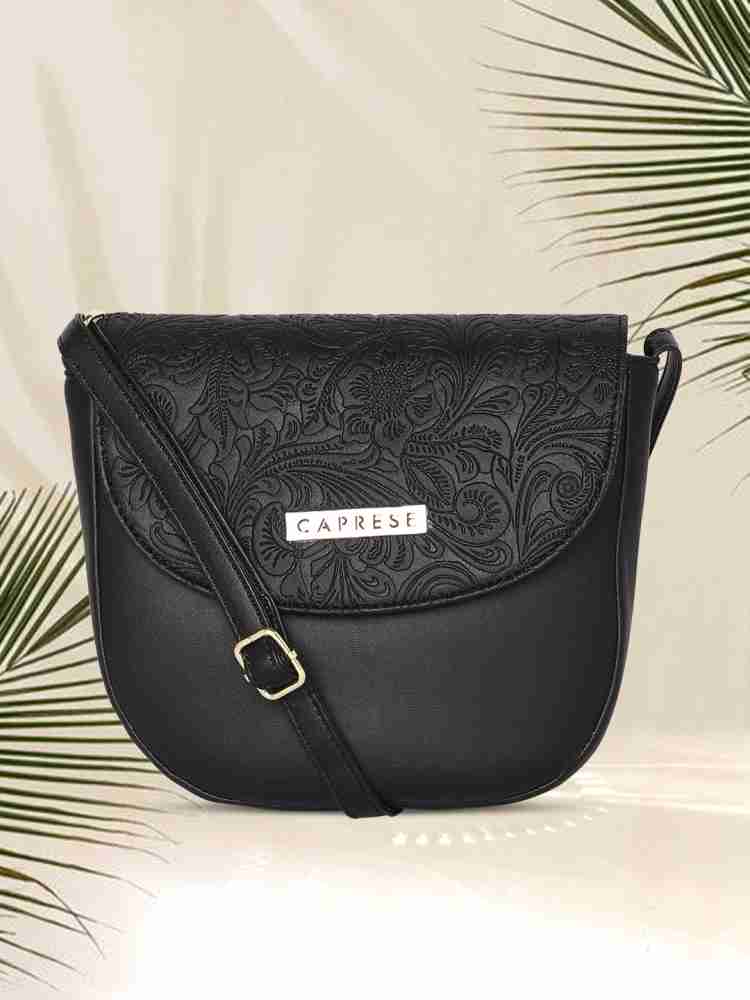 caprese black sling bag