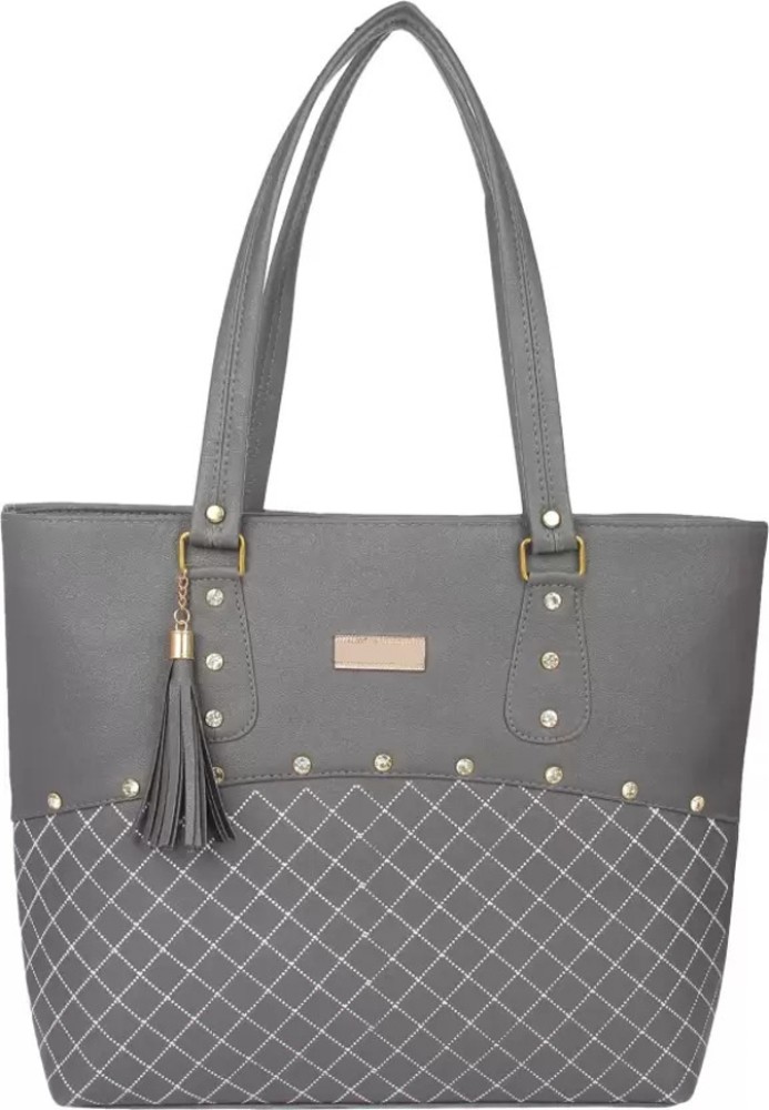 Buy DON T LOOK Women Grey Hand held Bag Grey Online Best Price