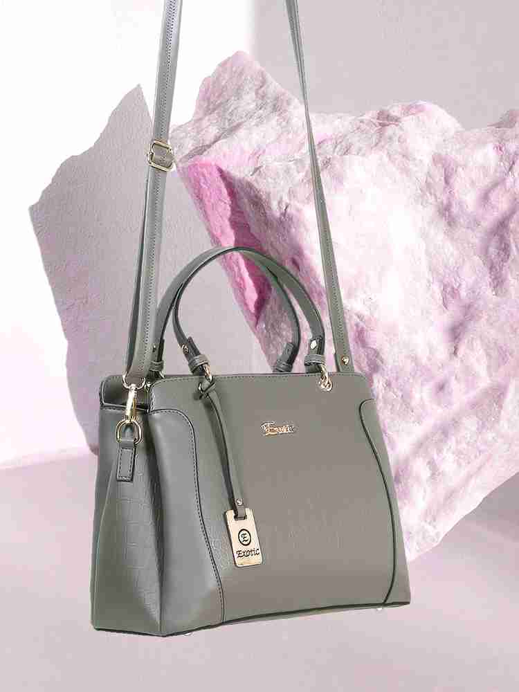 Grey and top pink handbag