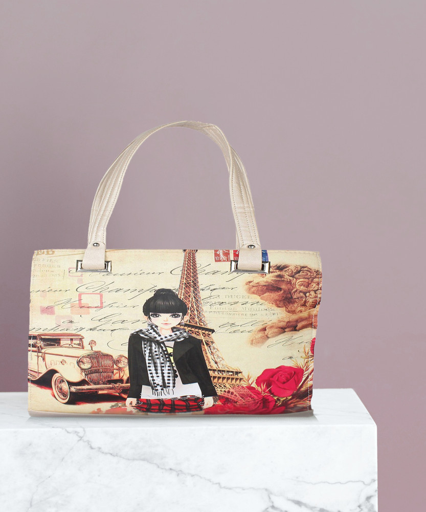 Buy FANEX Women Beige Hand held Bag White Online Best Price in
