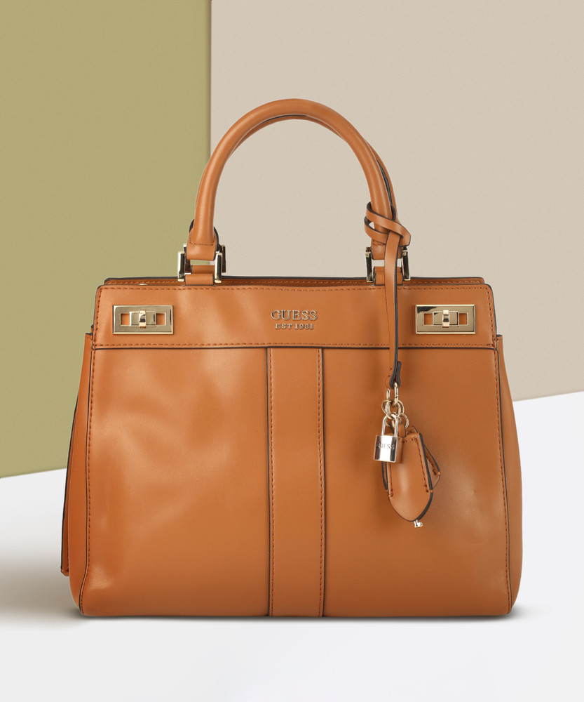 Buy GUESS Women Brown Hand held Bag COGNAC Online Best Price in India Flipkart